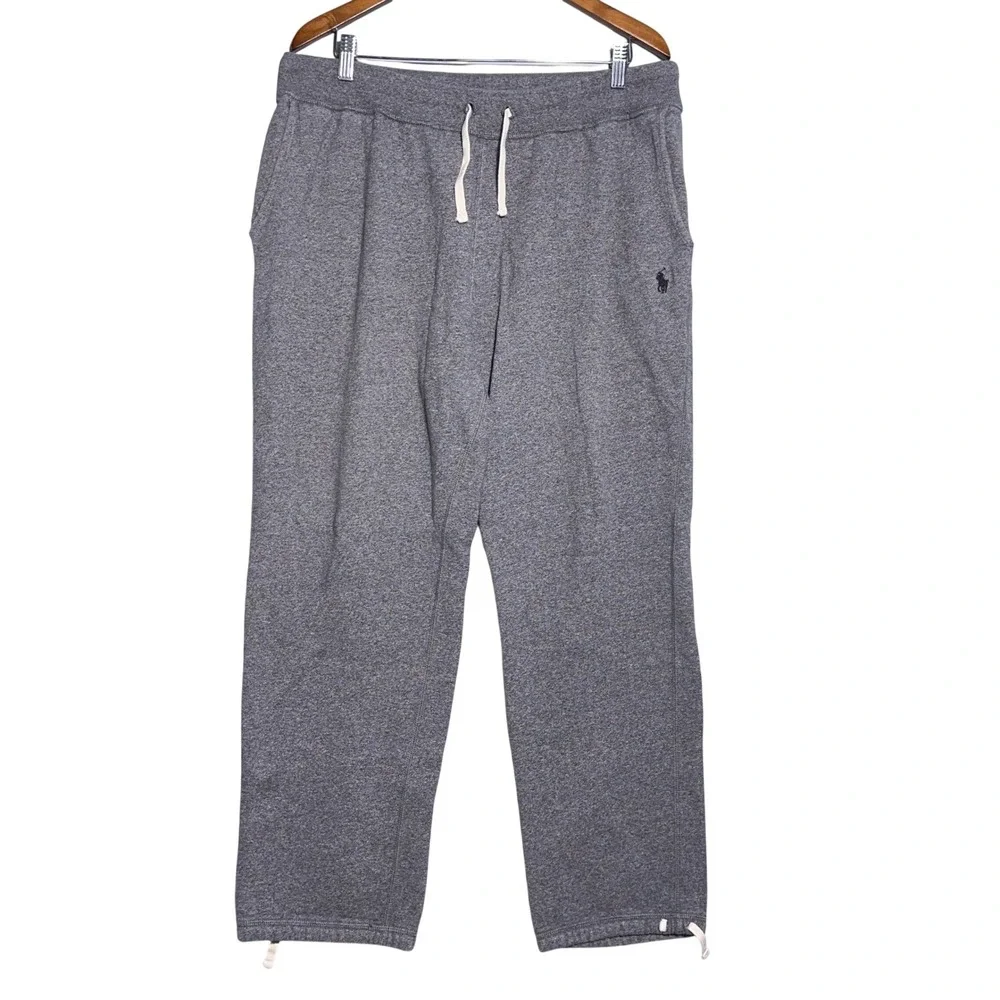 Polo‎ Ralph Lauren Fleece Sweatpants Mens XL Gray Wide Leg